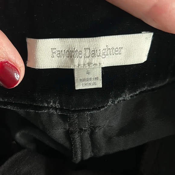 Favorite Daughter The Favorite Pants in black velvet, NWOT - Picture 8 of 9